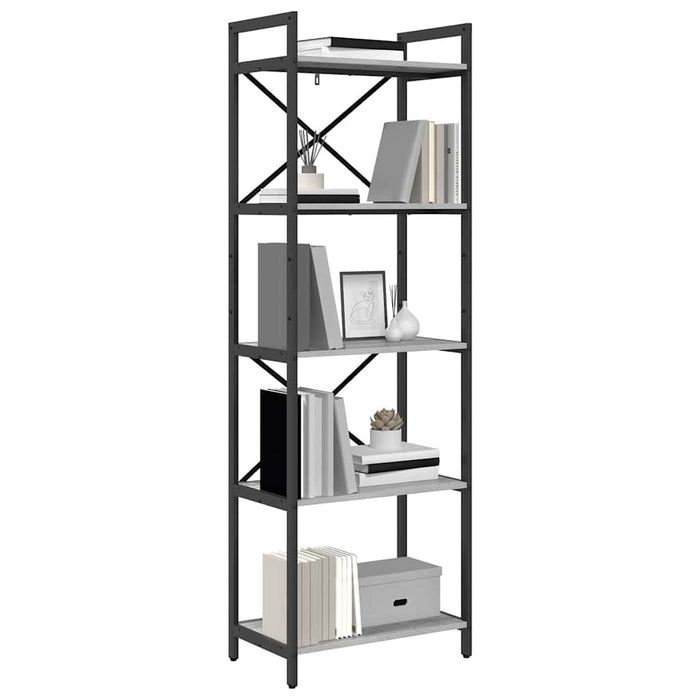 Raft pentru cărți Gri Sonoma 56 x 34 x 171 cm Lemn compozit - WALTI WALTI