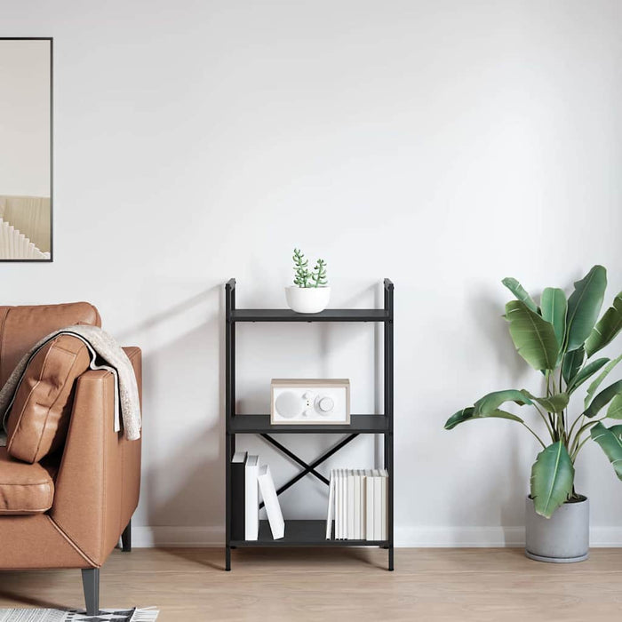 Raft pentru cărți Stejar Negru 56 x 34 x 96 cm Lemn compozit - WALTI WALTI