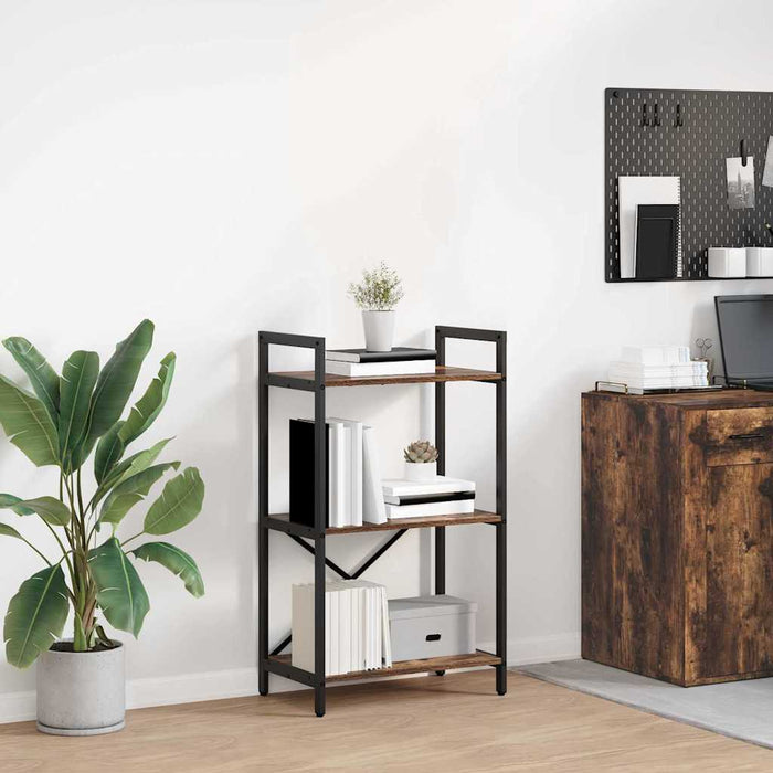 Raft pentru cărți Stejar fumuriu 56 x 34 x 96 cm Lemn compozit - WALTI WALTI