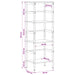 Raft pentru cărți Gri Sonoma 40 x 29,5 x 115 cm Lemn compozit - WALTI WALTI
