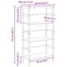 Raft pentru cărți Lemn Vechi 60 x 29,5 x 115 cm Lemn compozit - WALTI WALTI