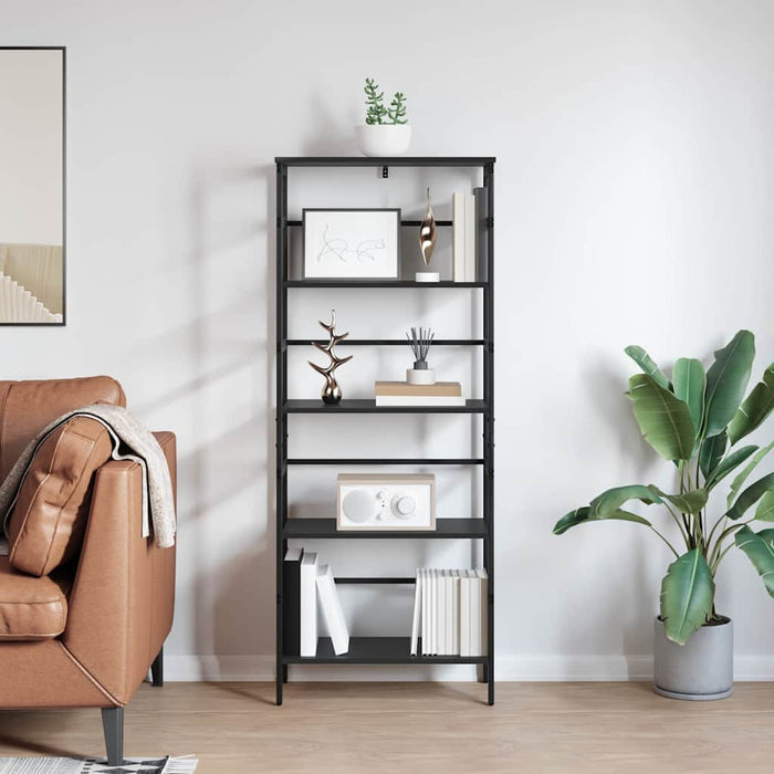 Raft pentru cărți Stejar Negru 60 x 29,5 x 149 cm Lemn compozit - WALTI WALTI
