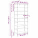 Raft pentru cărți Lemn Vechi 60 x 29,5 x 149 cm Lemn compozit - WALTI WALTI