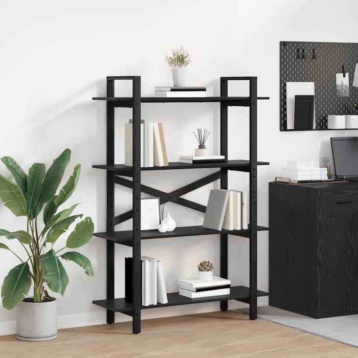Raft pentru cărți Stejar Negru 100 x 33,5 x 140 cm - WALTI WALTI