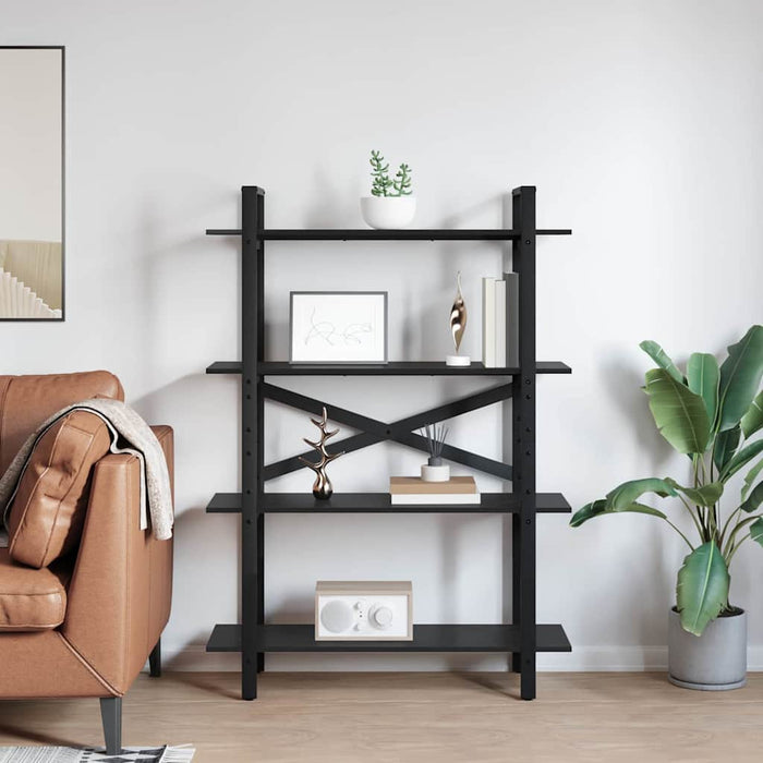 Raft pentru cărți Stejar Negru 100 x 33,5 x 140 cm - WALTI WALTI