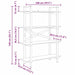 Raft pentru cărți Lemn Vechi 100 x 33,5 x 140 cm Lemn compozit - WALTI WALTI