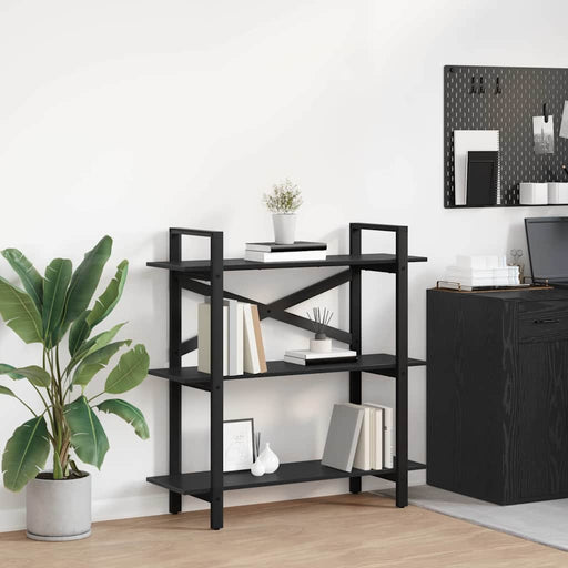 Raft pentru cărți Stejar Negru 100 x 33,5 x 102 cm - WALTI WALTI