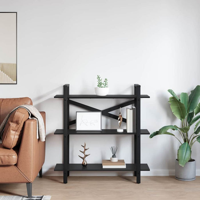 Raft pentru cărți Stejar Negru 100 x 33,5 x 102 cm - WALTI WALTI