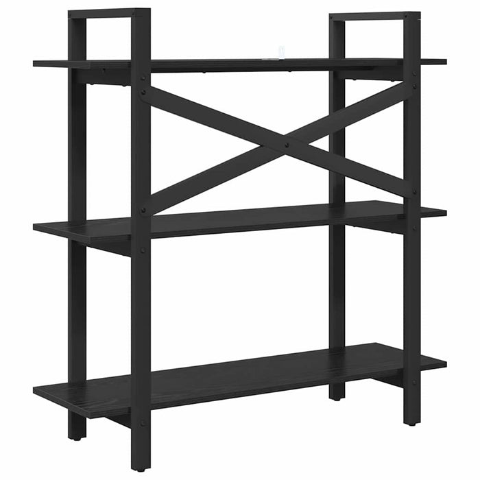 Raft pentru cărți Stejar Negru 100 x 33,5 x 102 cm - WALTI WALTI
