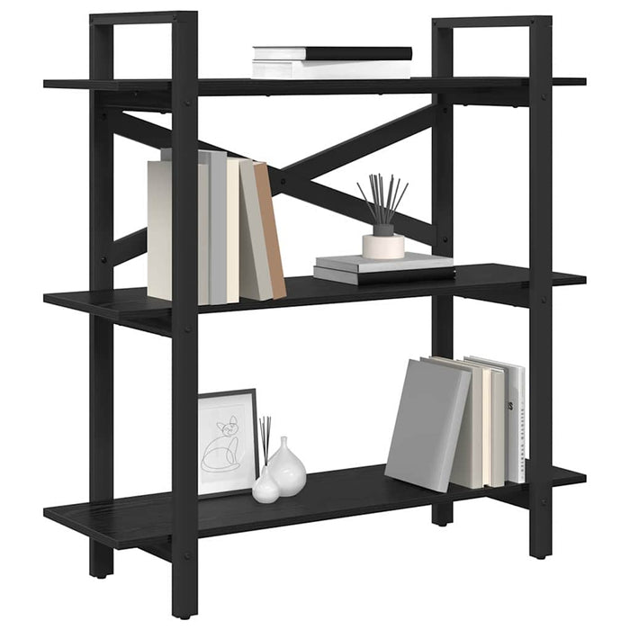 Raft pentru cărți Stejar Negru 100 x 33,5 x 102 cm - WALTI WALTI