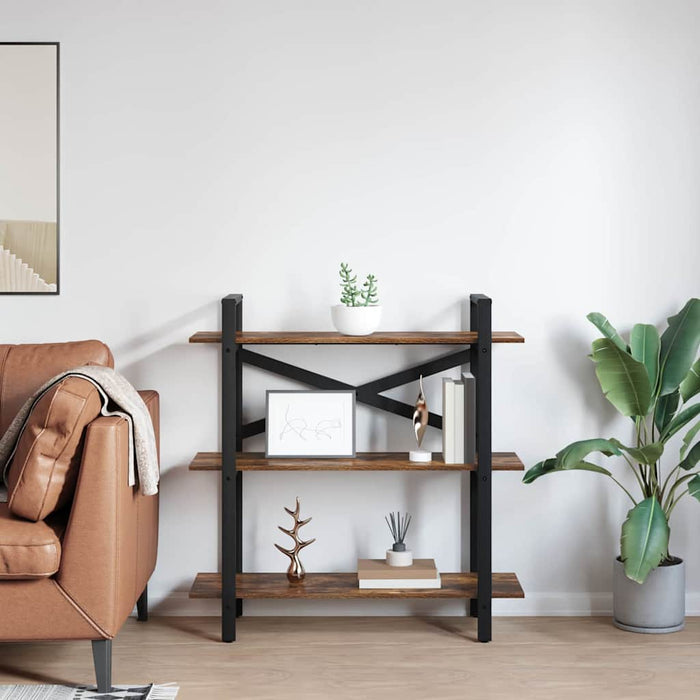 Raft pentru cărți Stejar fumuriu 100 x 33,5 x 102 cm - WALTI WALTI