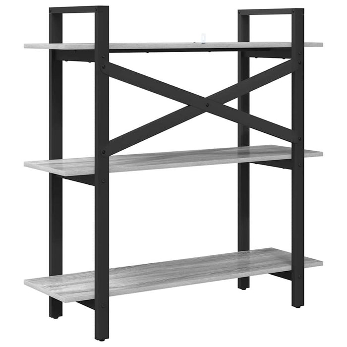 Raft pentru cărți Gri Sonoma 100 x 33,5 x 102 cm Lemn compozit - WALTI WALTI