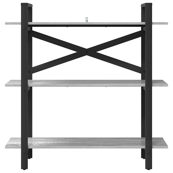 Raft pentru cărți Gri Sonoma 100 x 33,5 x 102 cm Lemn compozit - WALTI WALTI