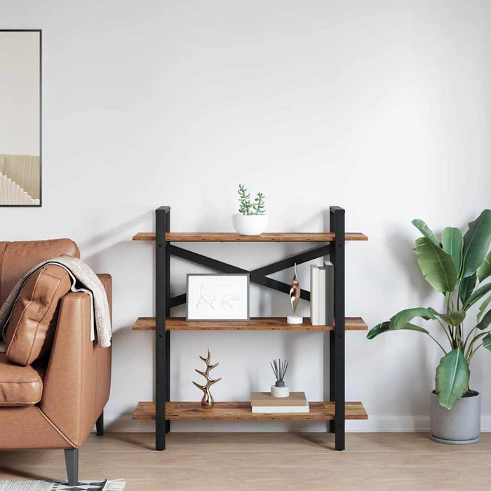Raft pentru cărți Lemn Vechi 100 x 33,5 x 102 cm Lemn compozit - WALTI WALTI