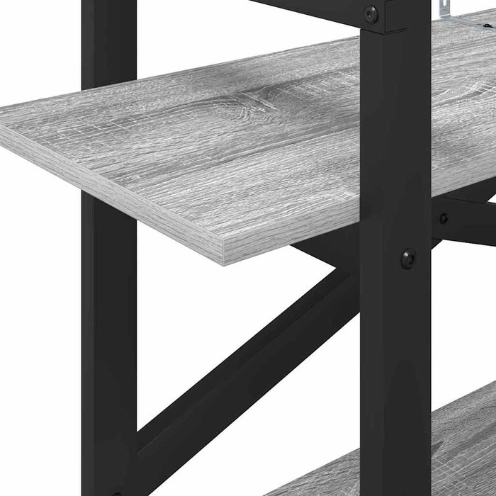 Raft pentru cărți Gri Sonoma 100 x 33,5 x 64 cm Lemn compozit - WALTI WALTI