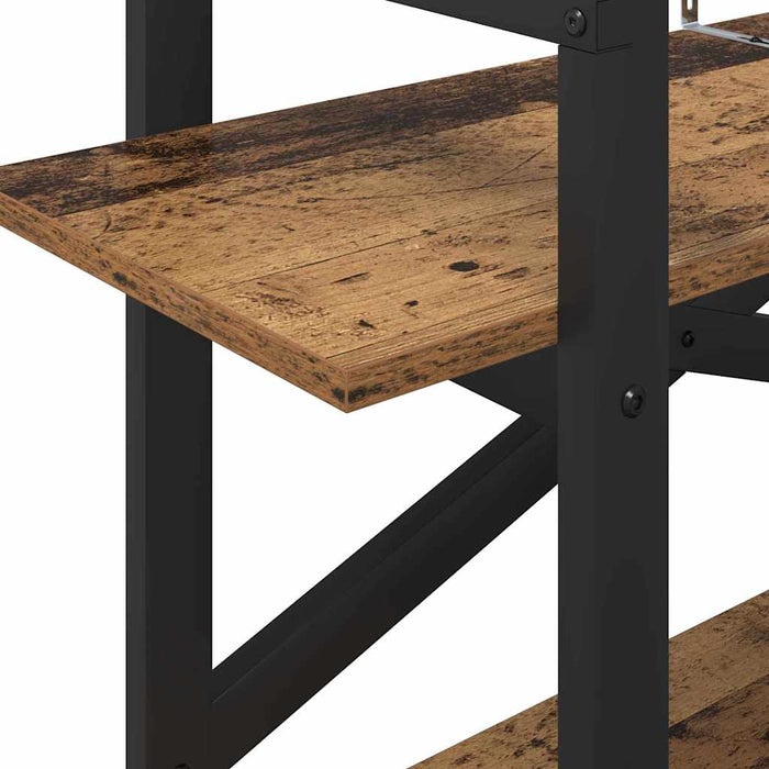 Raft pentru cărți Lemn Vechi 100 x 33,5 x 64 cm Lemn compozit - WALTI WALTI