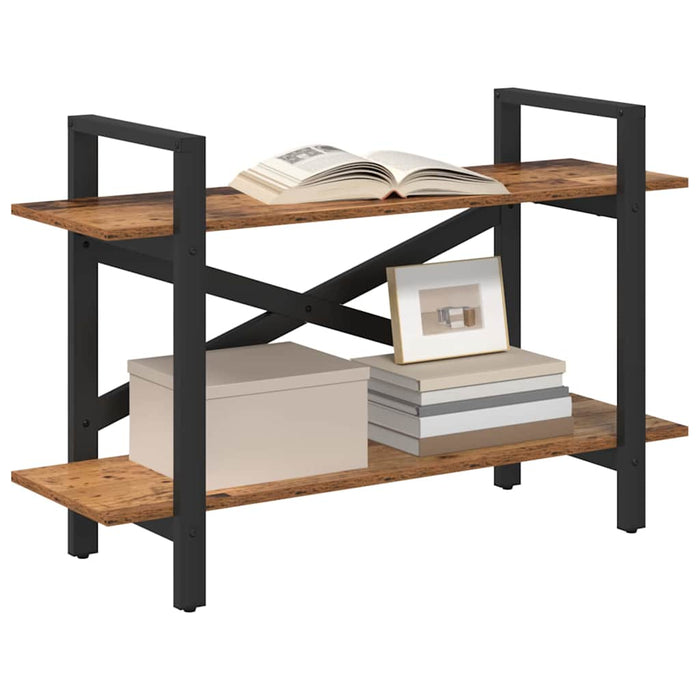 Raft pentru cărți Lemn Vechi 100 x 33,5 x 64 cm Lemn compozit - WALTI WALTI