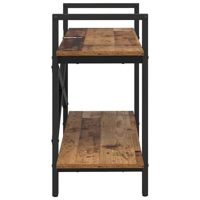 Raft pentru cărți Lemn Vechi 100 x 33,5 x 64 cm Lemn compozit - WALTI WALTI