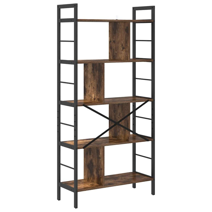 Raft pentru cărți Stejar fumuriu 75 x 30 x 156 cm Lemn compozit - WALTI WALTI