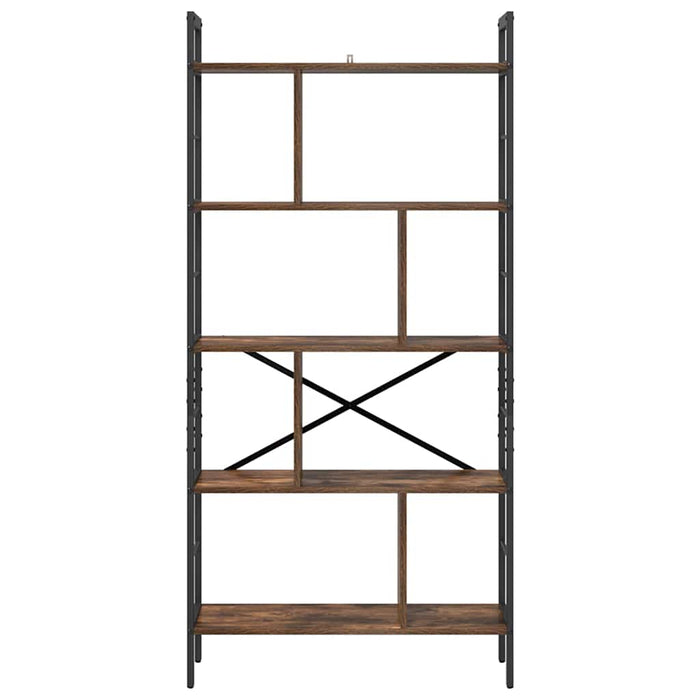 Raft pentru cărți Stejar fumuriu 75 x 30 x 156 cm Lemn compozit - WALTI WALTI