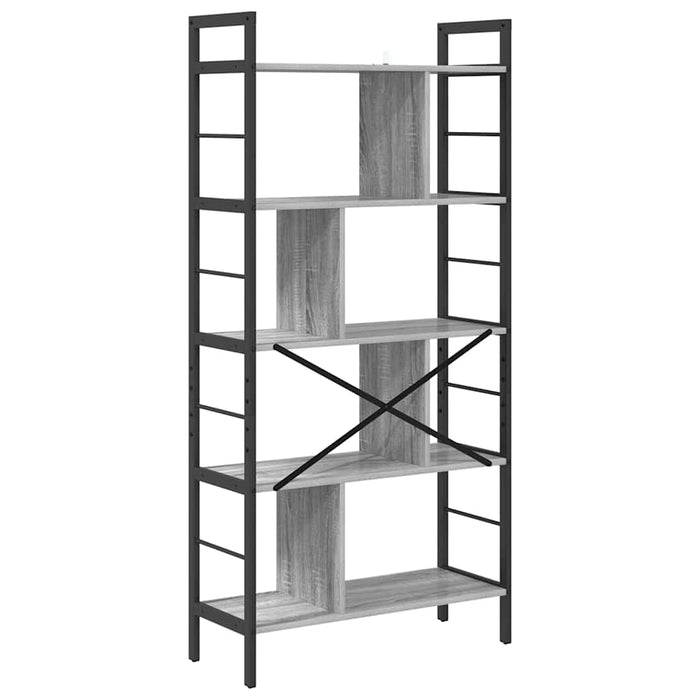 Raft pentru cărți Gri Sonoma 75 x 30 x 156 cm Lemn compozit - WALTI WALTI