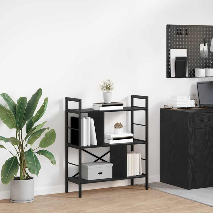 Raft pentru cărți Stejar Negru 75 x 30 x 91 cm Lemn compozit - WALTI WALTI