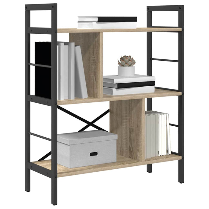 Raft pentru cărți Stejar Sonoma 75 x 30 x 91 cm Lemn compozit - WALTI WALTI