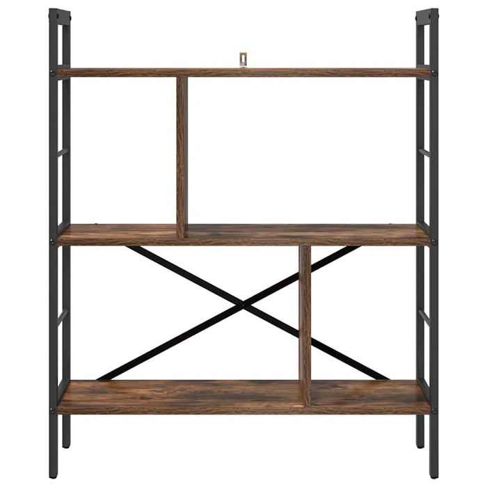 Raft pentru cărți Stejar fumuriu 75 x 30 x 91 cm Lemn compozit - WALTI WALTI