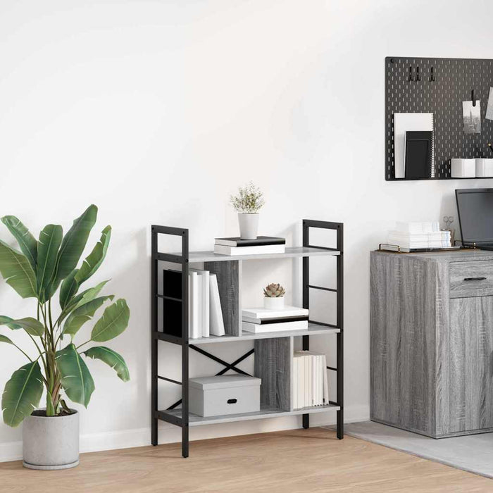 Raft pentru cărți Gri Sonoma 75 x 30 x 91 cm Lemn compozit - WALTI WALTI