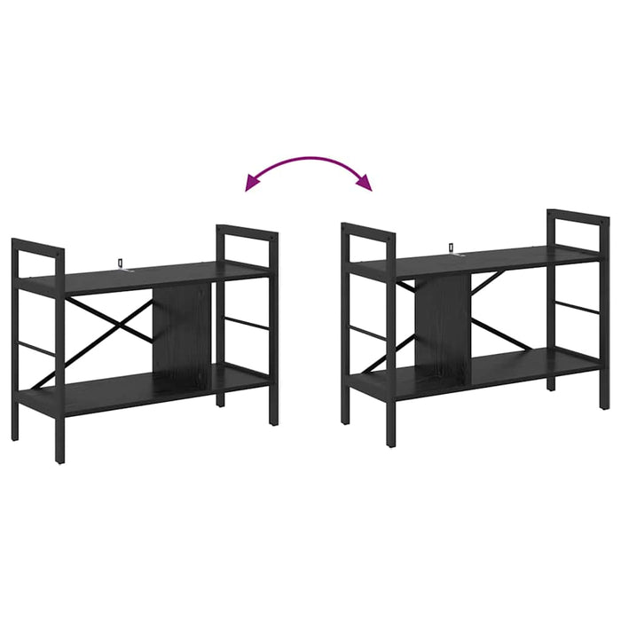 Raft pentru cărți Stejar Negru 75 x 30 x 58,5 cm Lemn compozit - WALTI WALTI