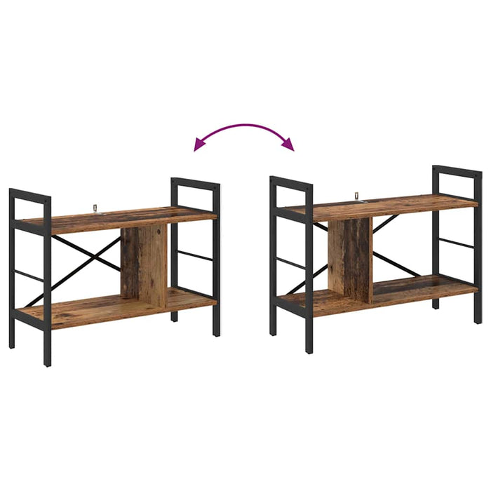 Raft pentru cărți Lemn Vechi 75 x 30 x 58,5 cm Lemn compozit - WALTI WALTI