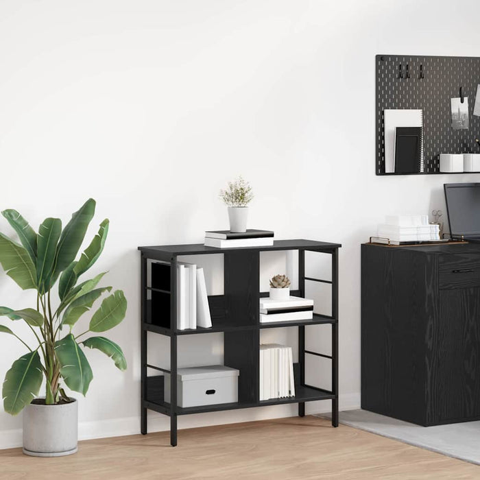 Raft pentru cărți Stejar Negru 82 x 32 x 79 cm Lemn compozit - WALTI WALTI