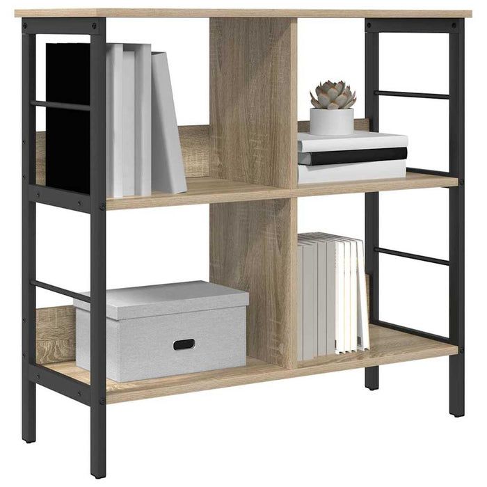 Raft pentru cărți Stejar Sonoma 82 x 32 x 79 cm Lemn compozit - WALTI WALTI