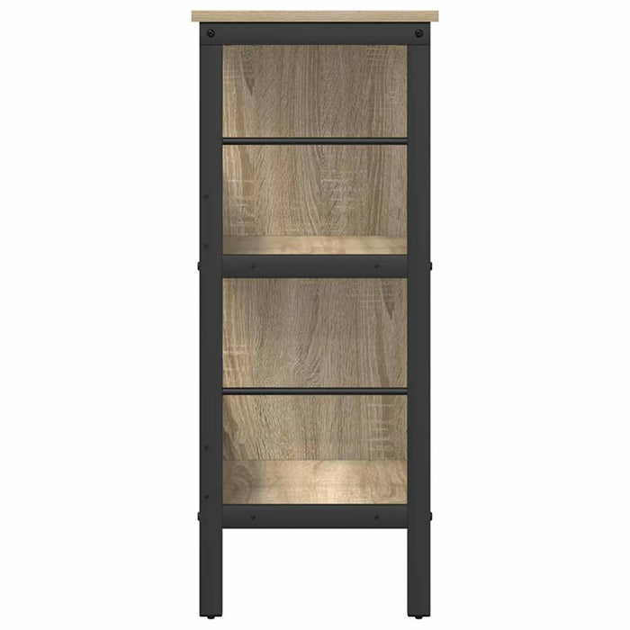 Raft pentru cărți Stejar Sonoma 82 x 32 x 79 cm Lemn compozit - WALTI WALTI