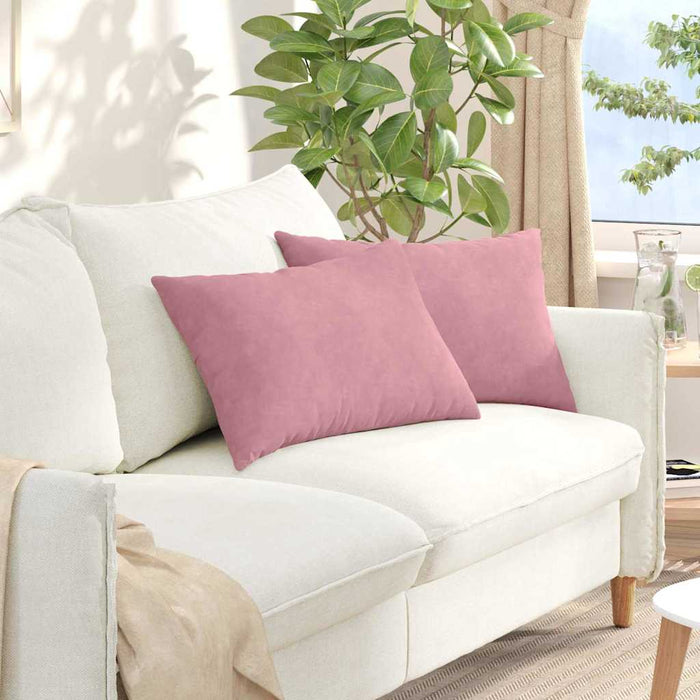 Perne pentru canapea 2 pcs Roz 60 x 40 cm Țesătură din corduroy - WALTI WALTI