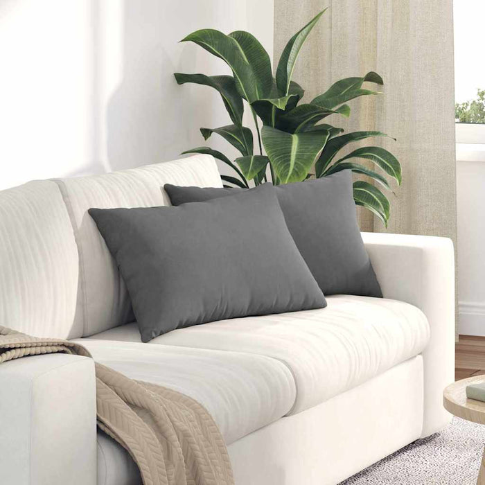 Perne pentru canapea 2 pcs Gri închis 60 x 40 cm țesătură WALTI