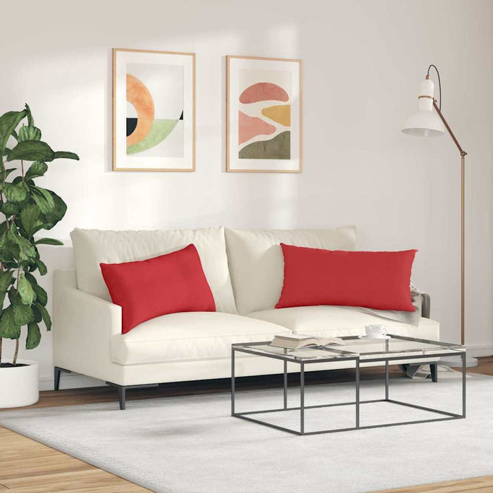 Perne pentru canapea 2 pcs Roșu 80 x 40 cm țesătură - WALTI WALTI
