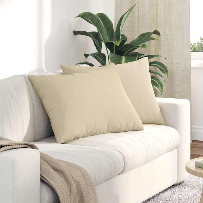 Perne pentru canapea 2 pcs Crem 70 x 50 cm țesătură - WALTI WALTI