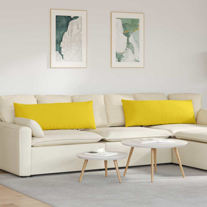 Perne pentru canapea 2 pcs Galben Deschis 120 x 40 cm țesătură - WALTI WALTI