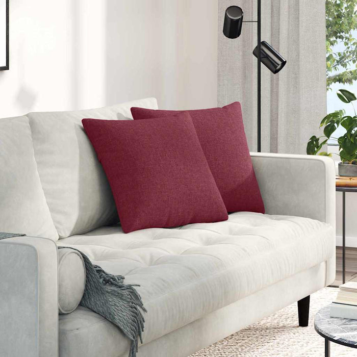 Perne pentru canapea 2 pcs Roșu Vin 45 x 45 cm țesătură - WALTI WALTI