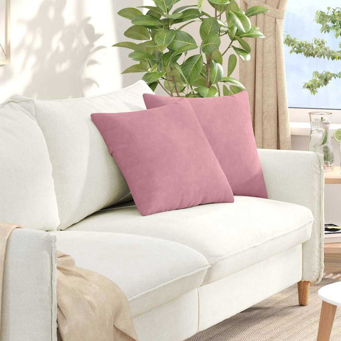 Perne pentru canapea 2 pcs Roz 45 x 45 cm Țesătură din corduroy - WALTI WALTI