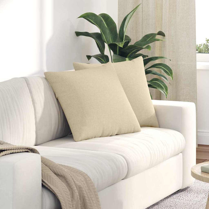 Perne pentru canapea 2 pcs Crem 50 x 50 cm țesătură - WALTI WALTI