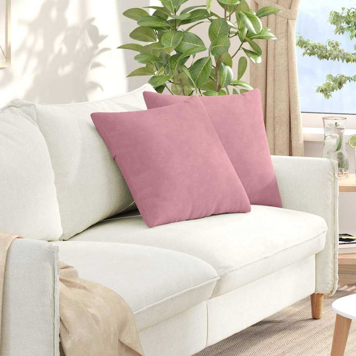 Perne pentru canapea 2 pcs Roz 50 x 50 cm Țesătură din corduroy - WALTI WALTI