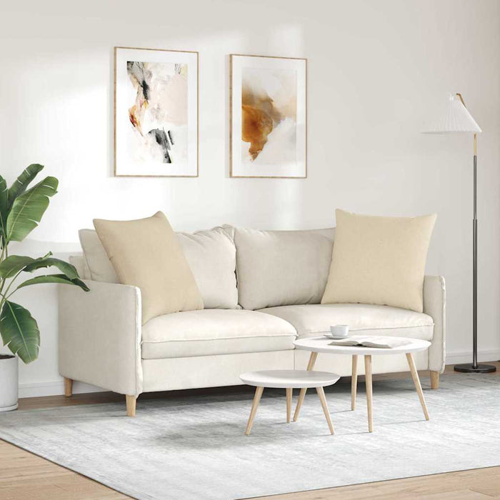 Perne pentru canapea 2 pcs Crem 60 x 60 cm țesătură - WALTI WALTI