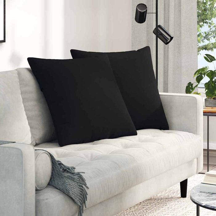 Perne pentru canapea 2 pcs Negru 60 x 60 cm țesătură - WALTI WALTI