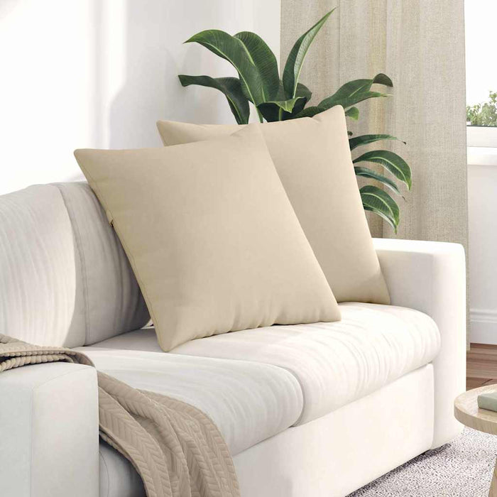 Perne pentru canapea 2 pcs Crem 60 x 60 cm țesătură - WALTI WALTI