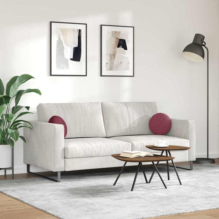 Perne de Șezut 2 pcs Roșu Vin Ø30 x 13 cm țesătură - WALTI WALTI