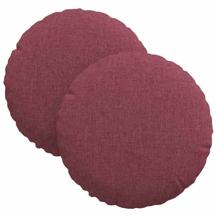 Perne de Șezut 2 pcs Roșu Vin Ø30 x 13 cm țesătură - WALTI WALTI