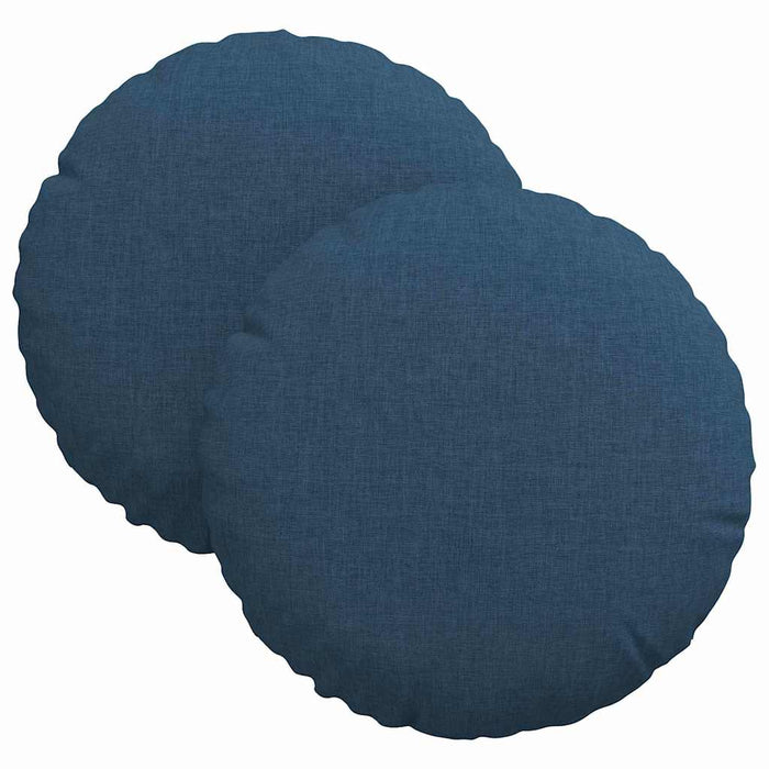 Perne de Șezut 2 pcs albastru Ø30 x 13 cm țesătură - WALTI WALTI