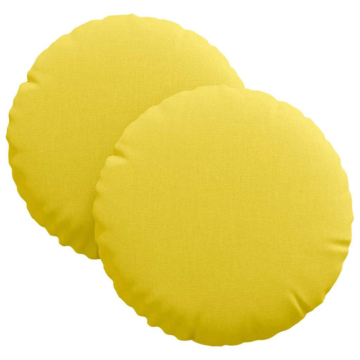 Perne de Șezut 2 pcs Galben Deschis Ø30 x 13 cm țesătură - WALTI WALTI